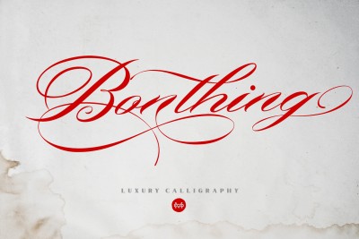 Bonthing Calligraphy Font