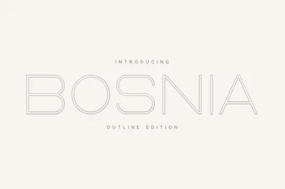 Bosnia Outline – Modern Geometric Display Typeface