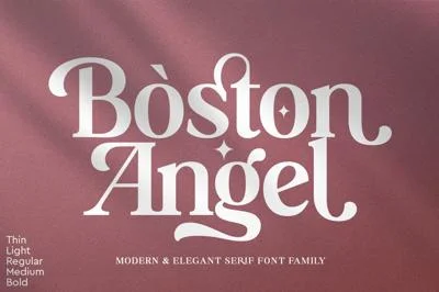 Boston Angel Serif Font