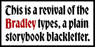 Bradley DJR Font
