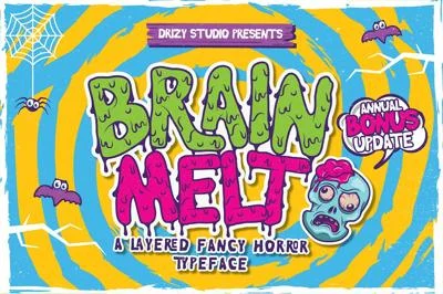 Brain Melt Layered Typeface