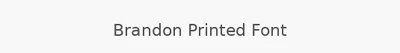 Brandon Printed Font