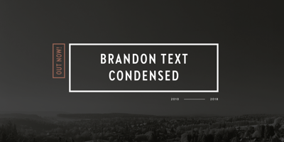 Brandon Text Condensed Free Download