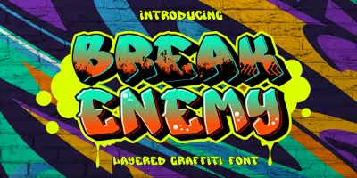 Break Enemy Graffiti Font