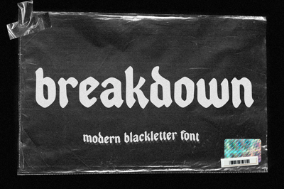 Breakdown | Modern Blackletter Font Free Download