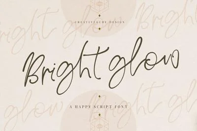 Bright Glow Script Font
