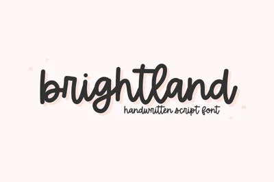 Brightland | Handwritten Script Font