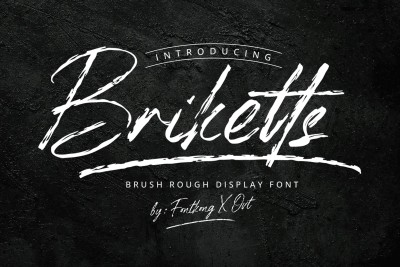 Briketts - Brush Rough Display Font