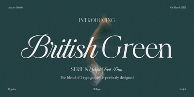 British Green Font Duo Free Download