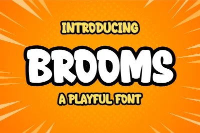 Brooms Playful Display Font