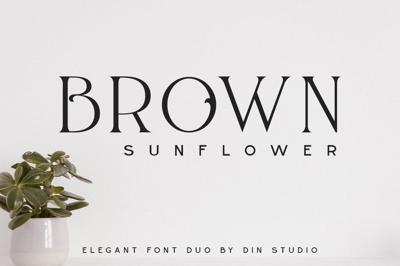 BROWN SUNFLOWER - FONT DUO Free Download