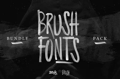 Brush Fonts Pack / Bundle