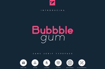 Bubbble Gum - sans serif typeface Free Download