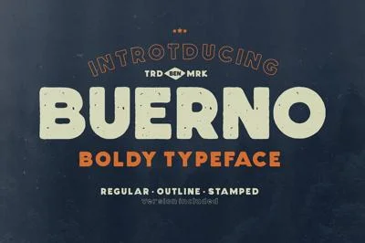Buerno- Boldy Typeface