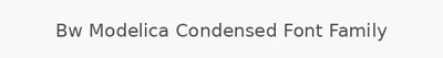 Bw Modelica Condensed Font Family