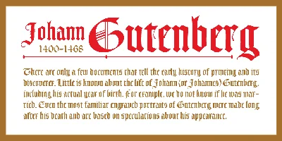 Cal Gothic Textura Font