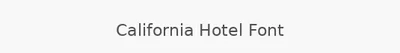 California Hotel Font