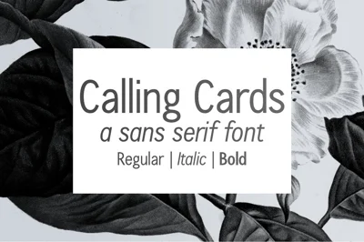 Calling Cards sans serif font