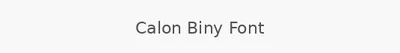 Calon Biny Font