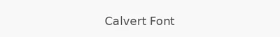 Calvert Font