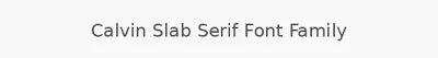 Calvin Slab Serif Font Family