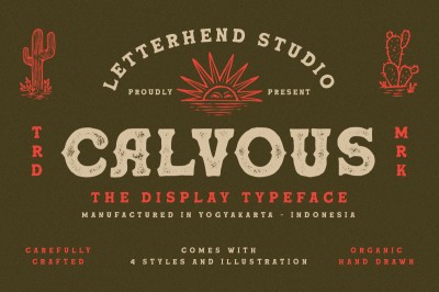 Calvous - Slab Serif Typeface Font