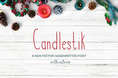 Candlestik Christmas Font & Extras