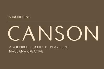 Canson Rounded Luxury Display Font Free Download