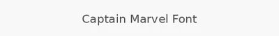 Captain Marvel Font