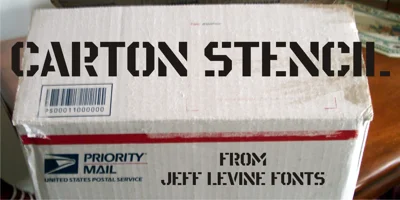 Carton Stencil JNL Font