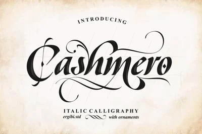 Cashmero - Italic Calligraphy Font
