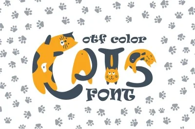 Cats Cute OTF Color Font