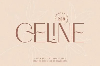 Celine - Chic Ligature Sans & Extras Font