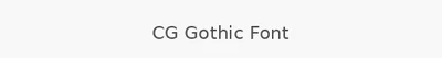 CG Gothic Font