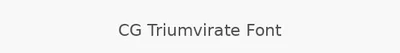 CG Triumvirate Font