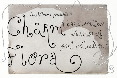 Charm Flora// Curly Font Set