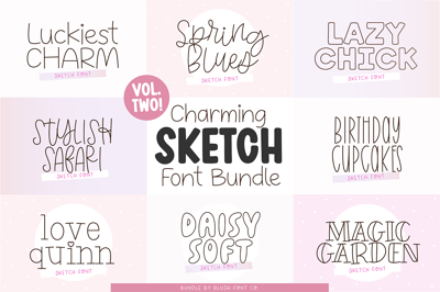 CHARMING SKETCH FONT BUNDLE 2 Free Download