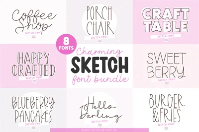 CHARMING SKETCH FONT BUNDLE