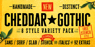 Cheddar Gothic Font Free Download