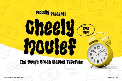 Cheely Moulef - Rough Brush Font