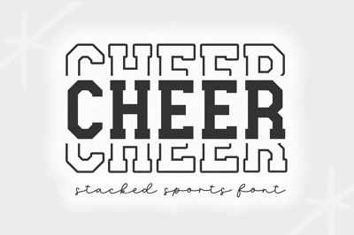 Cheer | Varsity Stacked Font Free Download