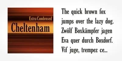 Cheltenham ExtraCondensed Pro Bold Font