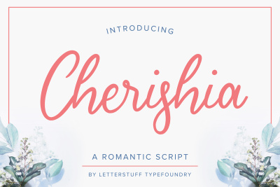 Cherishia | Romantic Script Font