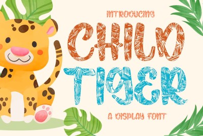 Child Tiger Marker Display Font