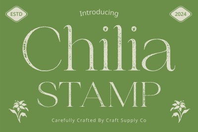 Chilia Stamp Font