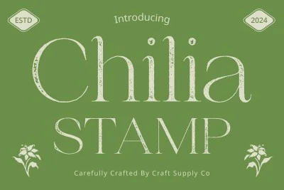 Chilia Stamp Font