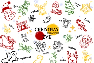 Christmas Ev Christmas Font Font