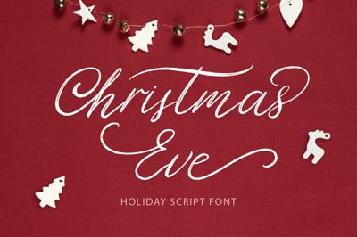 Christmas Eve. Holiday Script font. Free Download