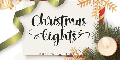 Christmas Lights Font