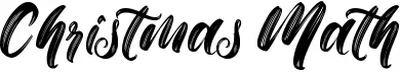 Christmas Math Font